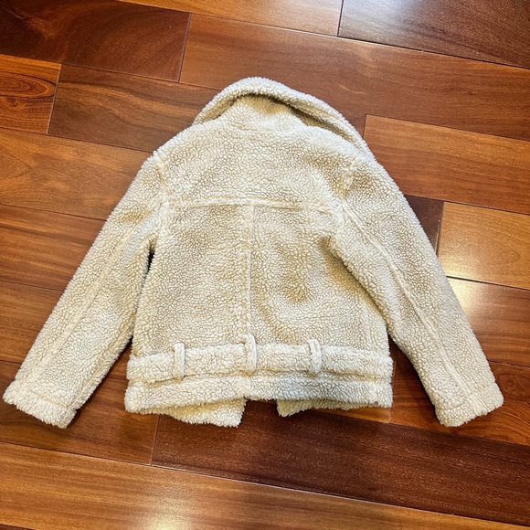 Gap Kids Teddy Sherpa Moto Biker Jacket, size S. - Picture 6 of 8